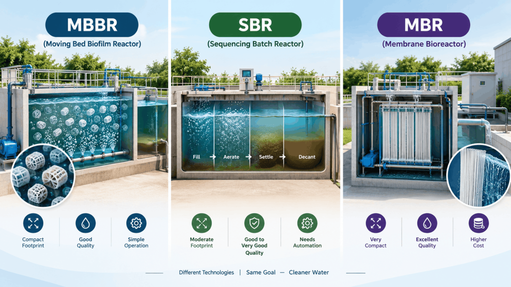 MBBR vs SBR vs MBR Which STP Technology Is Right for You